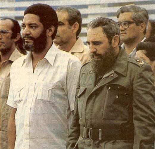 Fidel Castro and Maurice Bishop in Guyana