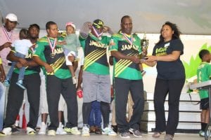 members of the losing Jamaica team