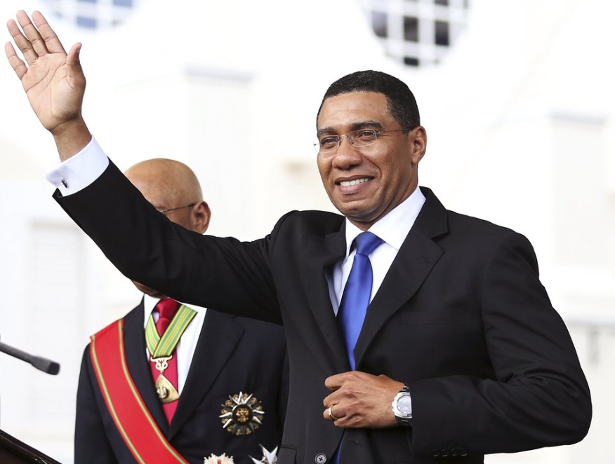Prime Minister Andrew Holness, during Thursday's swearing in ceremony. Photo credit- jis.gov.jm