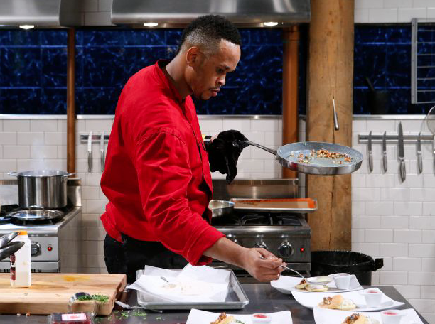 Fowles during the dessert round of the competition