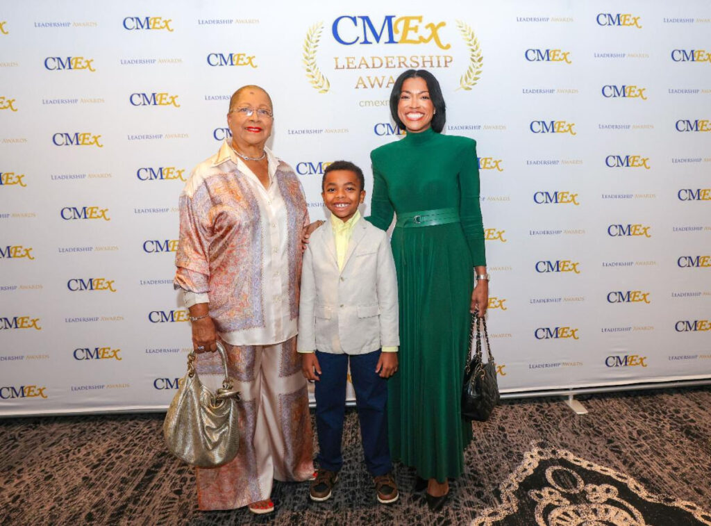 Janelle Hopkin with Lady Betty Hopkin and son Royston